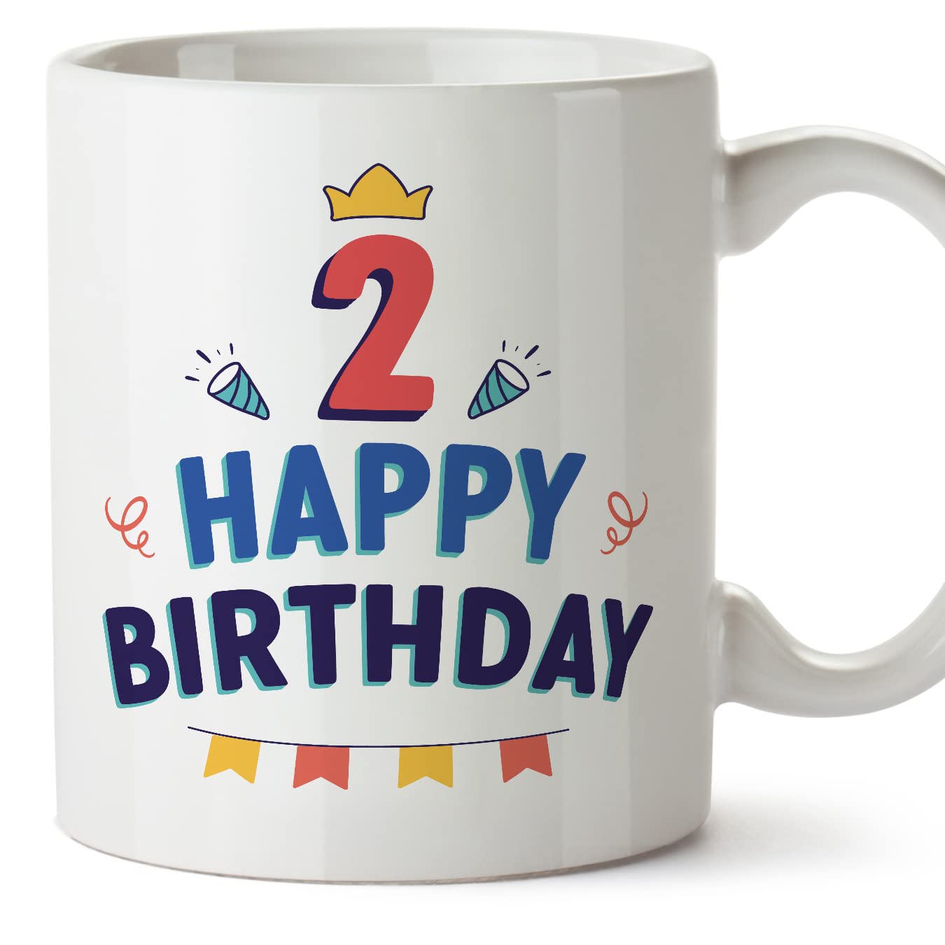 MUGFFINS 2 Birthday Mug - in English - Happy Birthday! - Funny Anniversary Present - 11 oz