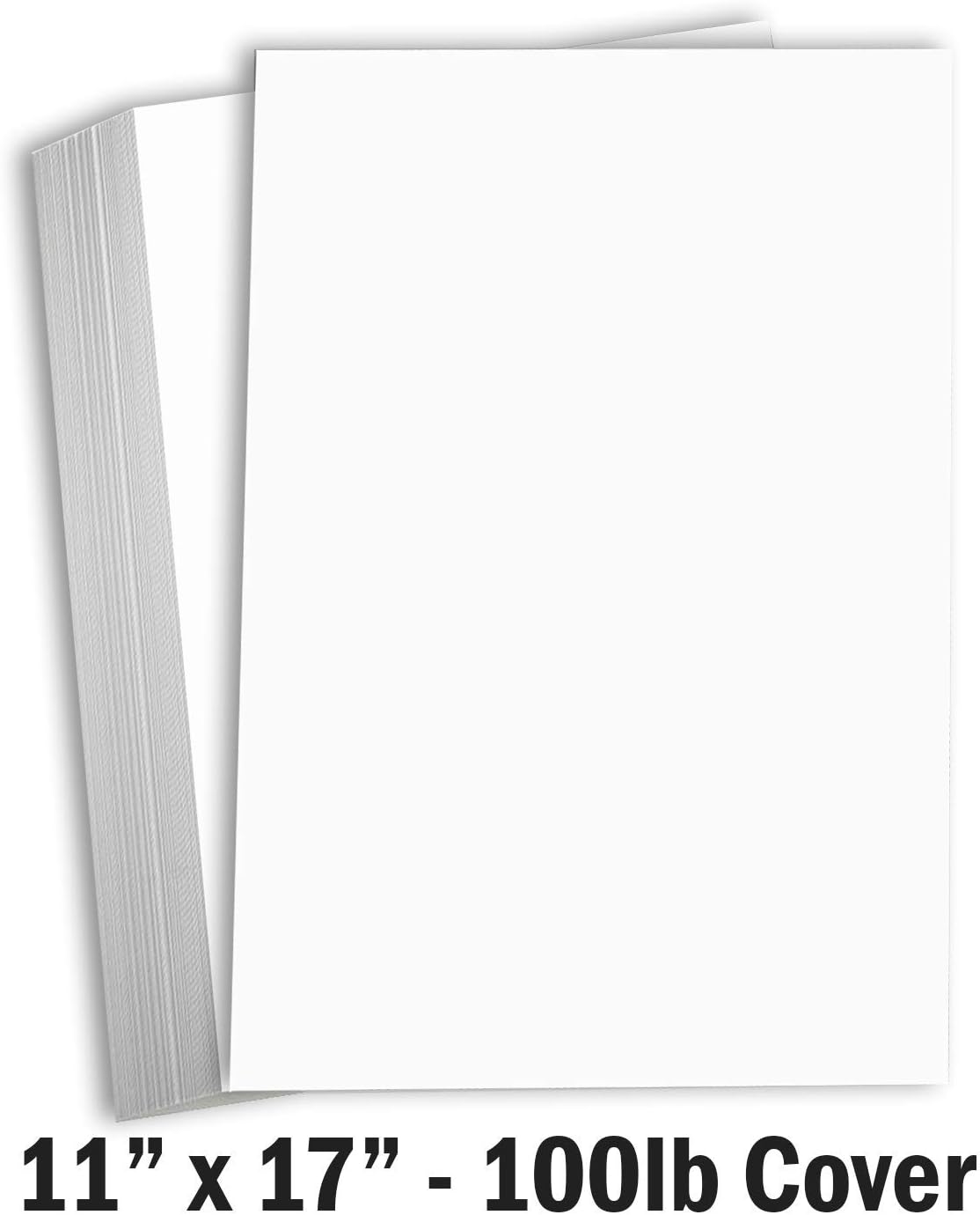 Hamilco White Cardstock Thick 11x17 Paper - Heavy Weight 100 lb Cover Card Stock 50 Pack