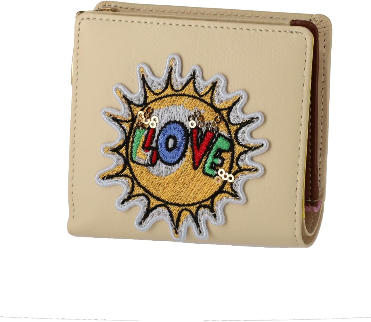 Amazon | [ツモリチサト] ラブワッペン ミニ財布 シルバー 二