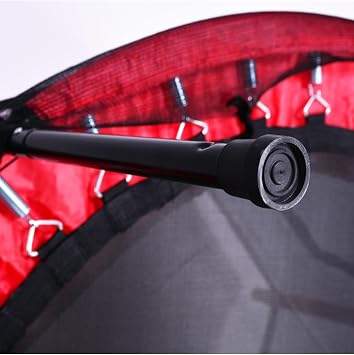 Leyaton Güvenlik Korumalı Fileli 140 Cm Özel Fermuar Güven Konforlu Çocuk Trampolini 55 İnç Trambolin Kırmızı Tek Ebat