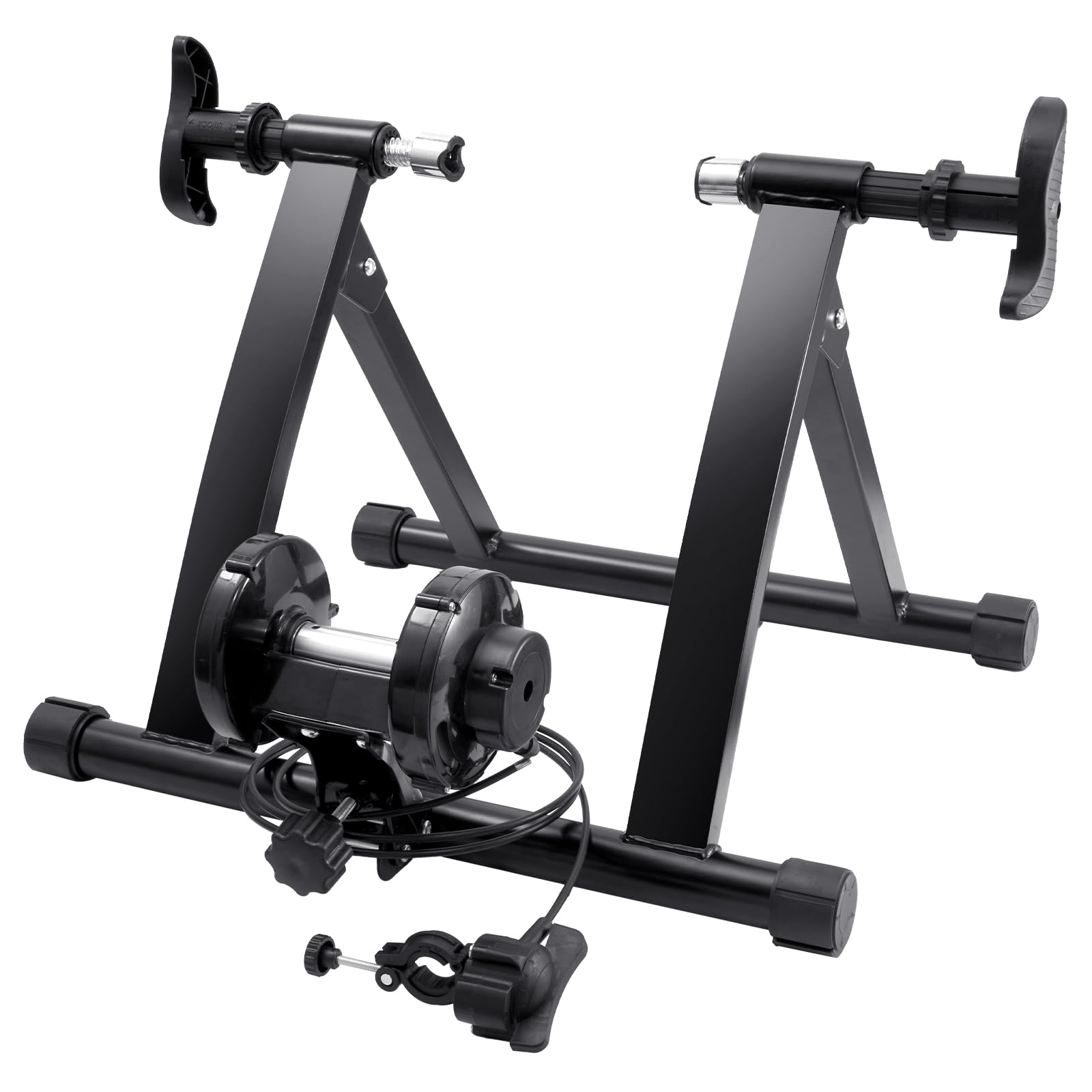 VEVOR Support d'Entraînement pour Vélo, Entraîneur de Vélo Magnétique Stationnaire pour Roues de 66-74 cm, 8 Réglages de Résistance, Moteur à Faible Bruit, Levier à Dégagement Rapide, pour Intérieur
