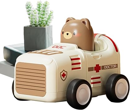 Toddler Animal Car | Friction Powered Vehicle | Cute Inertia Pull Back Toy Car | Toddler Car Toy | Friction Car for Kids | Innovative Toy Vehicles | Pull Back Vehicle Toy for Children Boys Girls