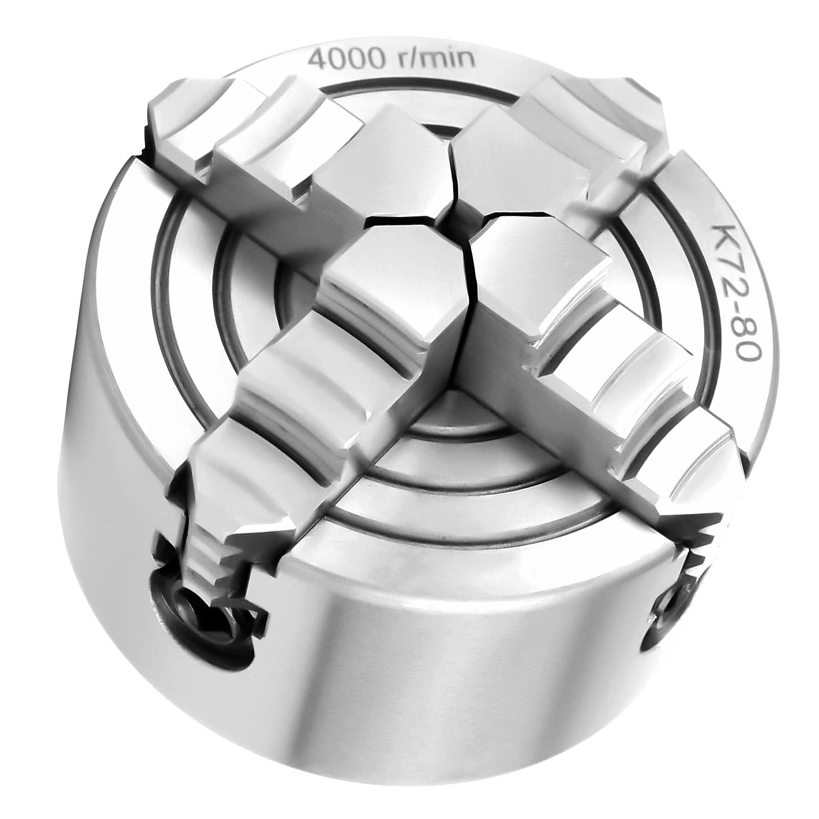 Mandril de Torno 4 Mandíbulas Independientes 80mm Diámetro Reversible Metal Ajustable 3 Pulgadas para Maquinaria Industrial