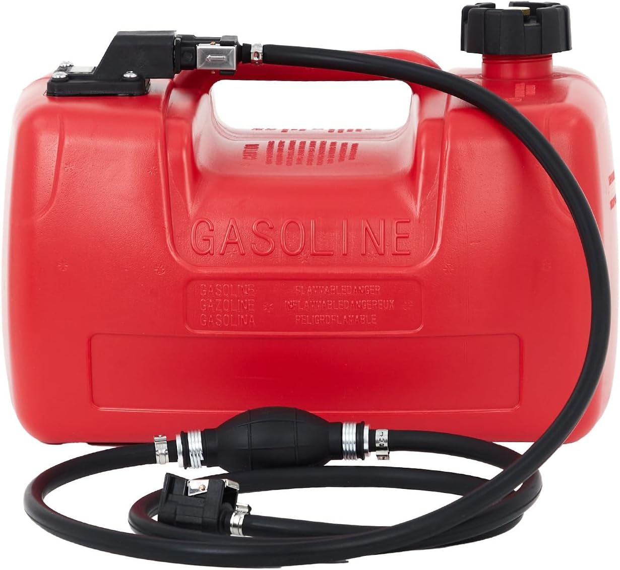 6 Gallon Marine Portable Tank Outboard Boat Transfer Tank with Line l-Shaped Handle Easy to Carry 12*10*18 Inch