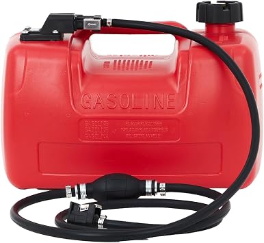 3 Gallon Marine Portable Tank Outboard Boat Transfer Tank with Line l-Shaped Handle Easy to Carry 14.1*11.2*9.8 Inch