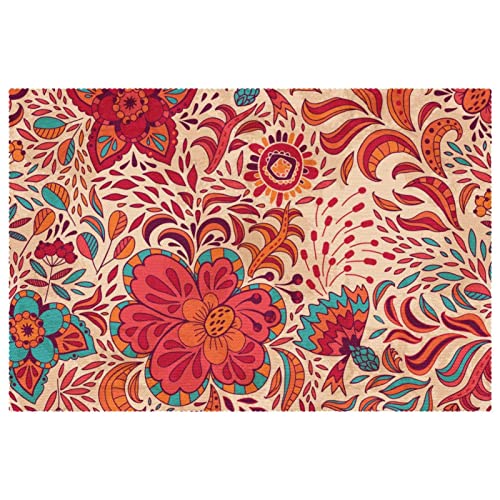 Set de table bohémien floral 30x45 antidérapant lot de 6
