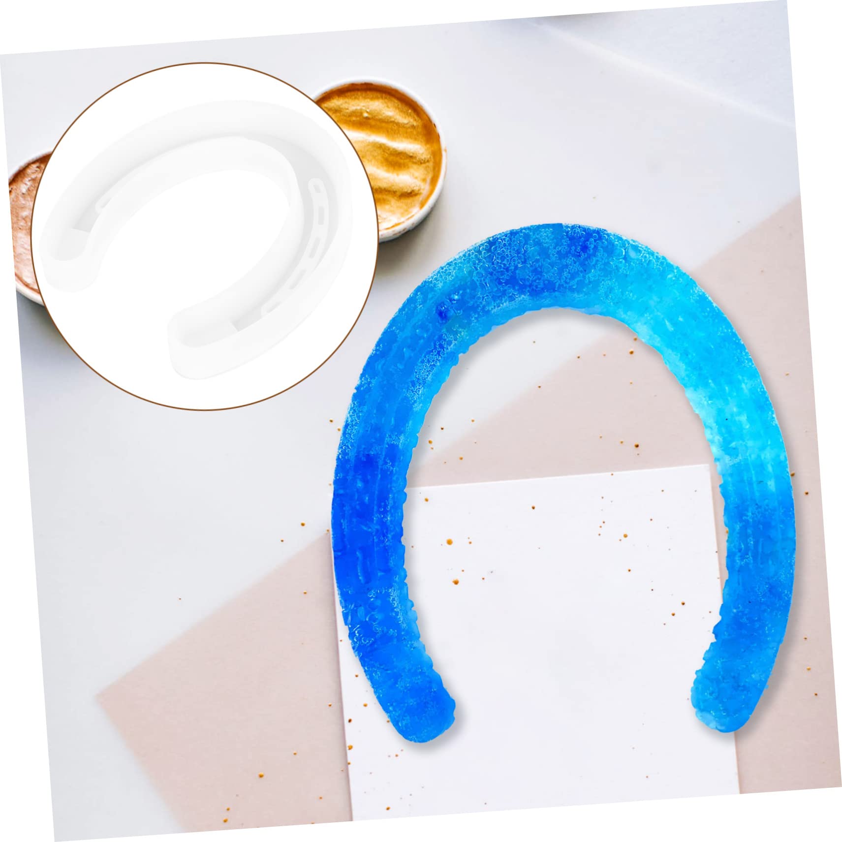5 Piezas Molde De Herradura Aromaterapia Moldes De Silicona Para Hacer Velas De Para Gelatinas Moldes Para Pasteles Molde De Jabón Perder Gel De Sílice Colgante Único