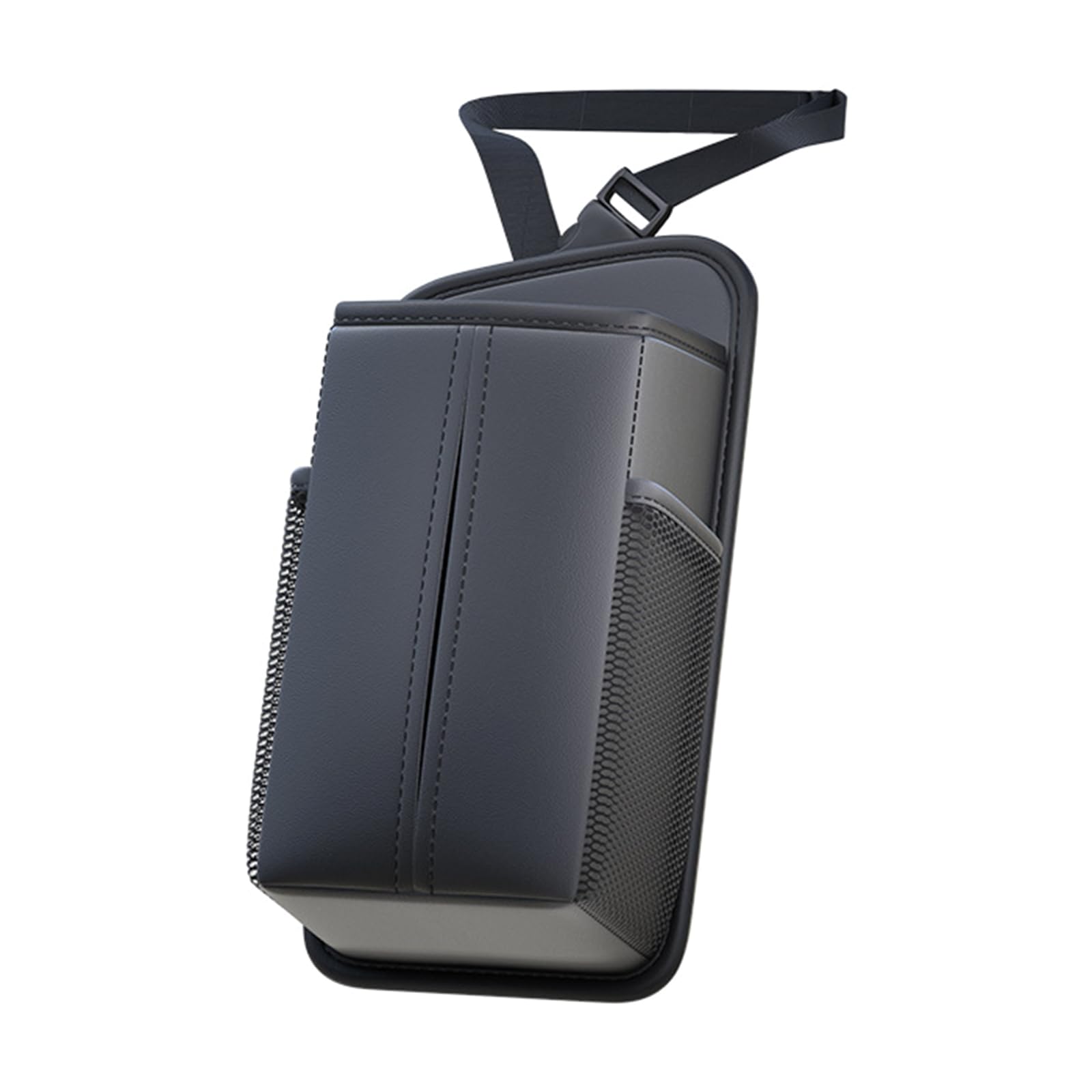 ordinarYone Multifunctional Side Tissue Box and Storage Organizers Leather with Easy Access for Automotive Use