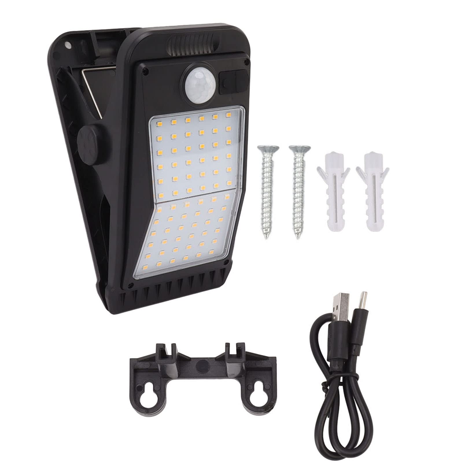 Lampe à clip solaire avec batterie intégrée USB et capteur extérieur