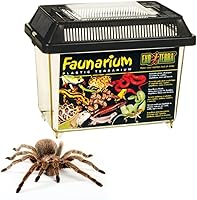Exo Terra Faunarium Small PT2255 Reptile Terrarium - Portable Plastic Habitat for Lizards, Spiders, Amphibians & Insects