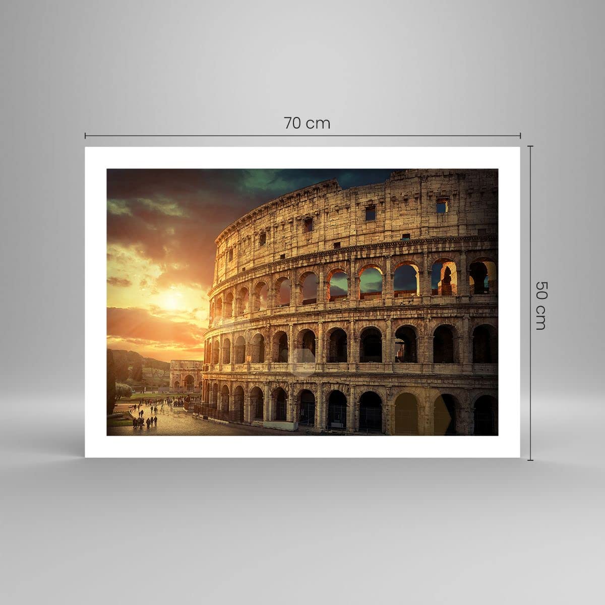 Affiche Poster 50x70cm Tableaux Image Photo Carte Rome Italie Wall Art
