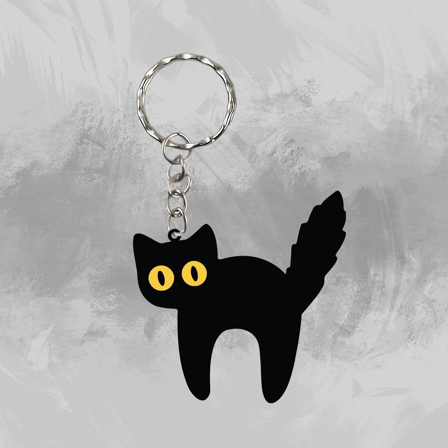 Black Cat Keychain (2 Pcs) – Acrylic Cute Cat Key Ring, Halloween Spooky Accessory for Backpack, Car Keys, Gifts - Image 8