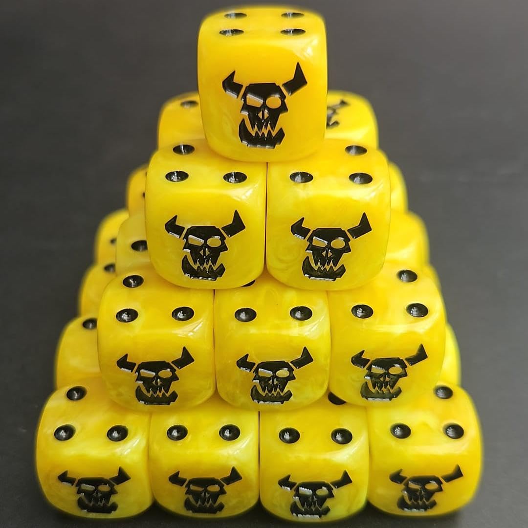 Ard Ork Warboss 16mm Dice for Tabletop Fantasy gaming KOW, AOS or 40k e.t.c.. (25)