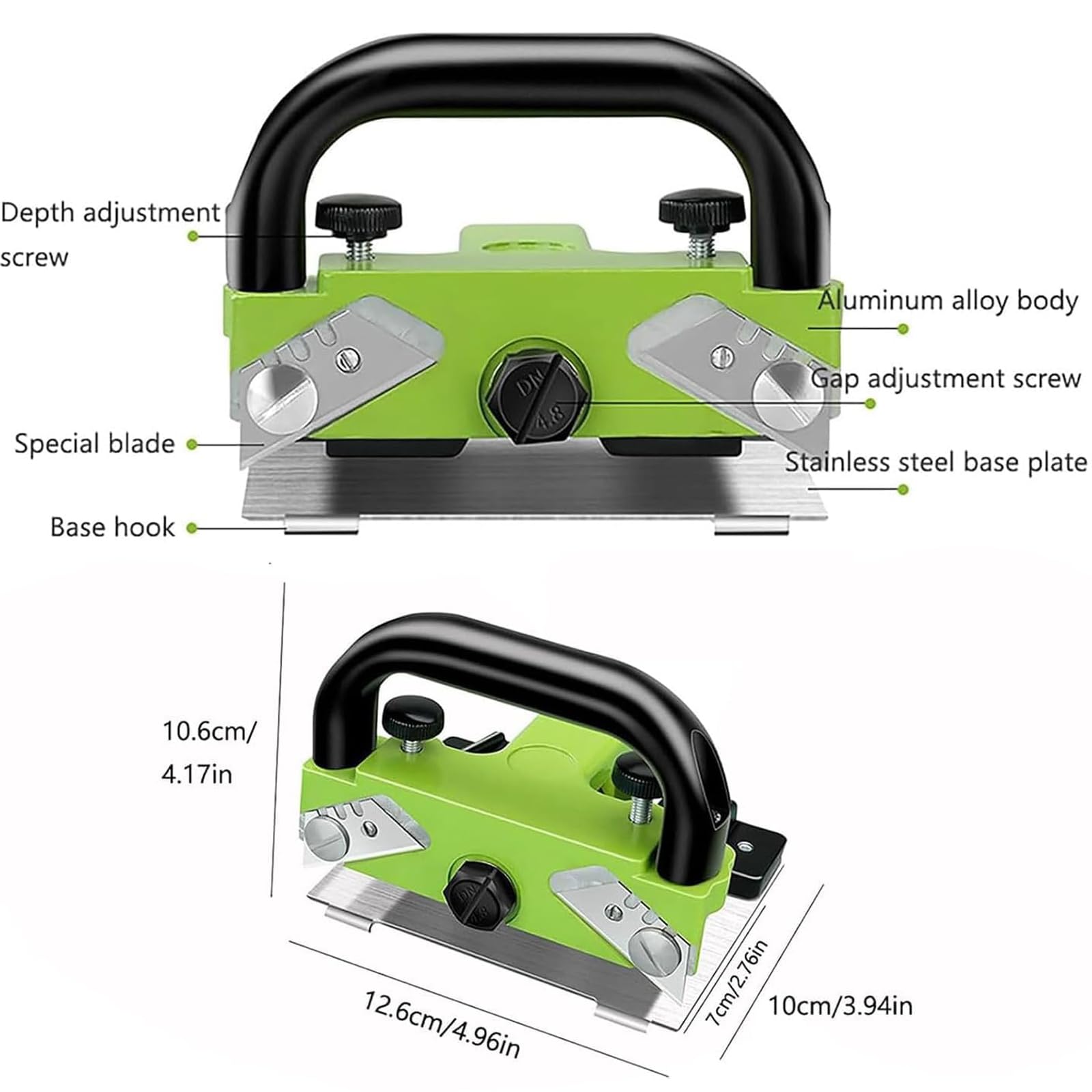 Cortador De Suelo Vinilo, Herramienta De Ranurado PVC Con Profundidad Y Ancho Ajustables Con 10 Cuchillas De Repuesto, Cuchillo Manual Para Goma Y Linóleo, DIY Y Profesional
