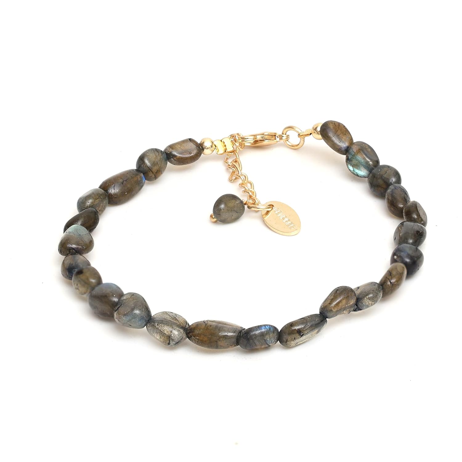 Gempires Natural Nuggets Bracelet Handmade Jewelry With 7 + 1 Inch 14k Yellow Gold Plated Adjustable Chain - Image 9