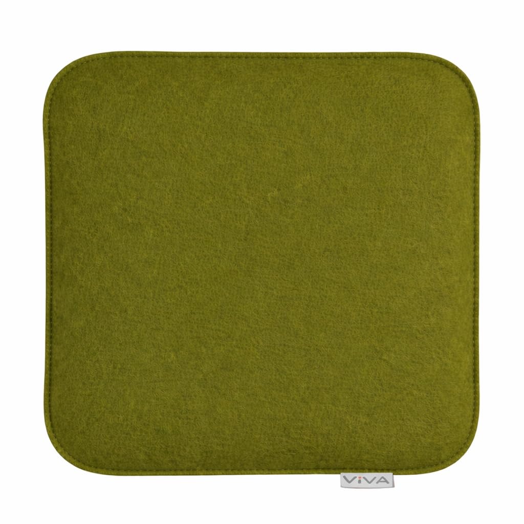 Cuscino per sedia in feltro 35 x 35 x 2 cm verde scuro 6 pezzi