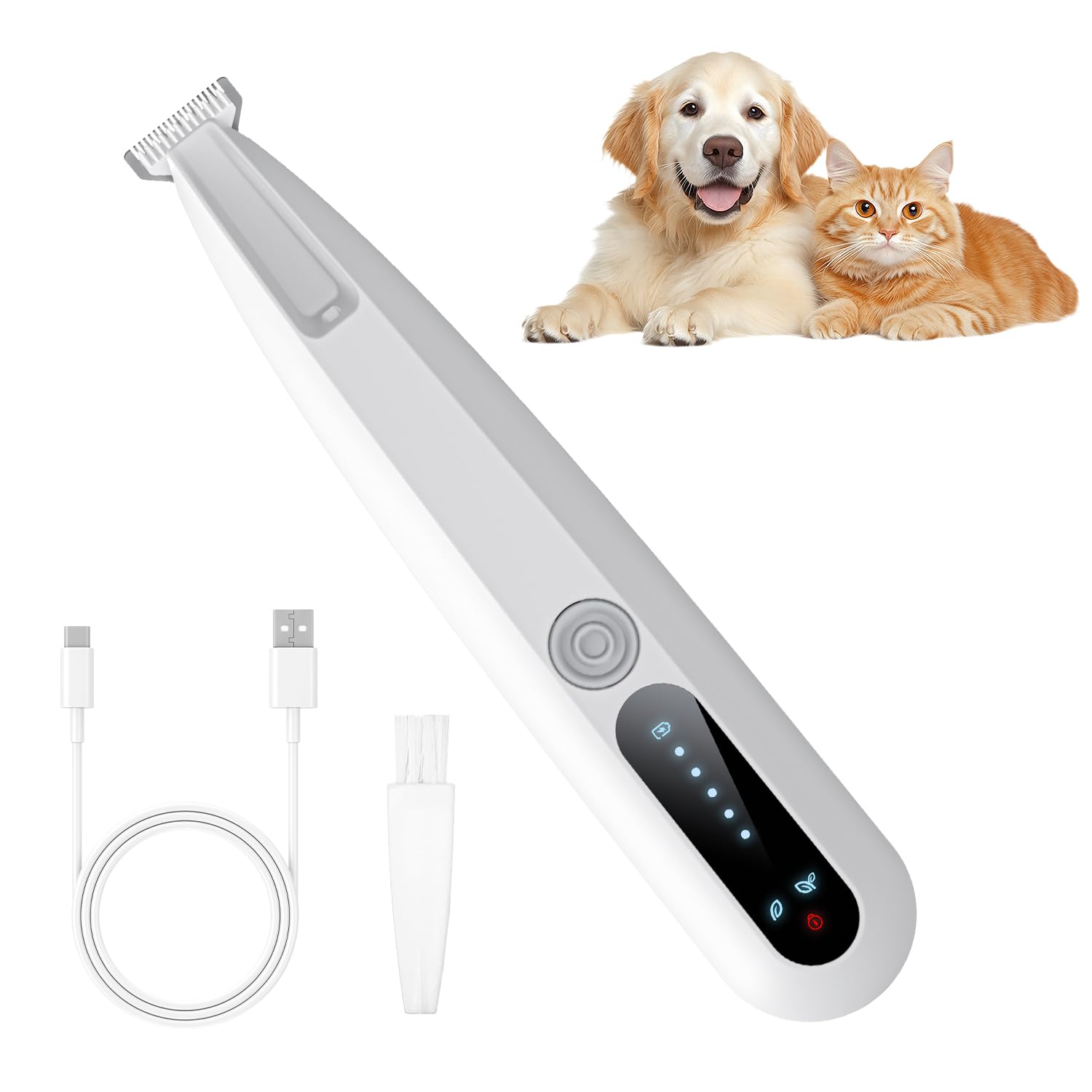 ペット用バリカン Orsonz 犬・猫用 デリケートゾーン専用設計 LEDライト…