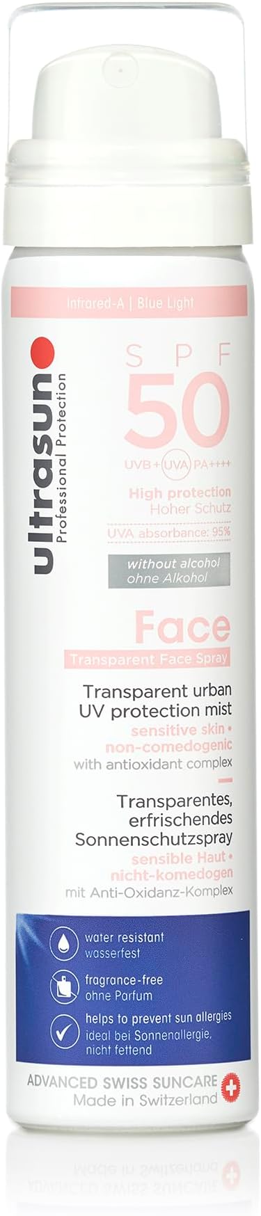 Ultrasun 50spf UV Face & Scalp Mist, Clear, 75ml