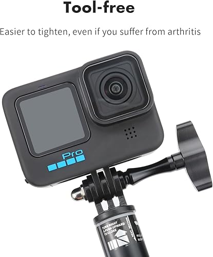 Miniatura 2 de SEASKY Paquete de 2 Tornillos tipo T de pulgar de alto par sin herramientas, aleación de aluminio de metal para Gopro Hero 121110987 y DJI Action