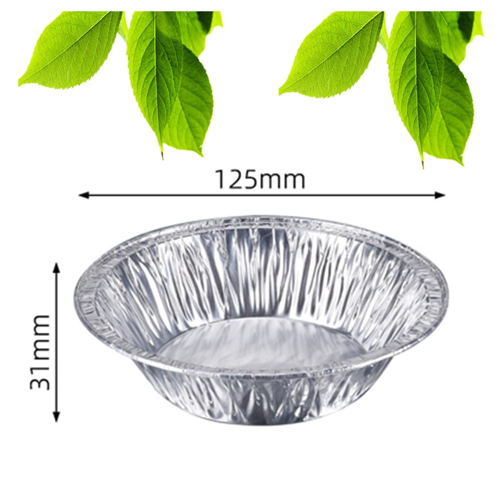 120 stampi per torte in pellicola, teglie rotonde in alluminio da 5 pollici, stampi per dolci in pellicola di alluminio, piccole pentole per friggitrici ad aria, cottura, cucina, cupcake
