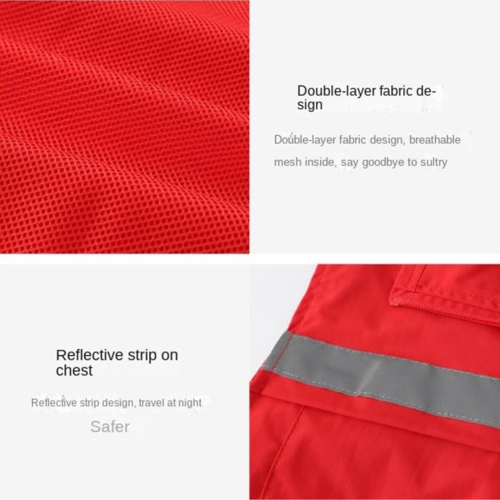 Chaleco Reflectante Impermeable For Exteriores, Ideal For La Seguridad En El Trabajo Nocturno.