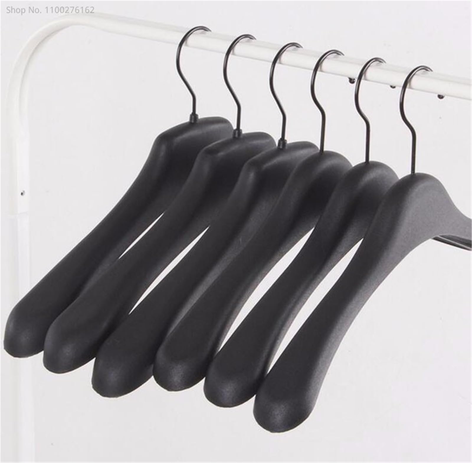 Kleiderbügel, 10 Stück, Schwarz, Dick, Breit, Aus Kunststoff, Kleiderbügel Für Mäntel, Jacken Und Pelze,Hanger for Man