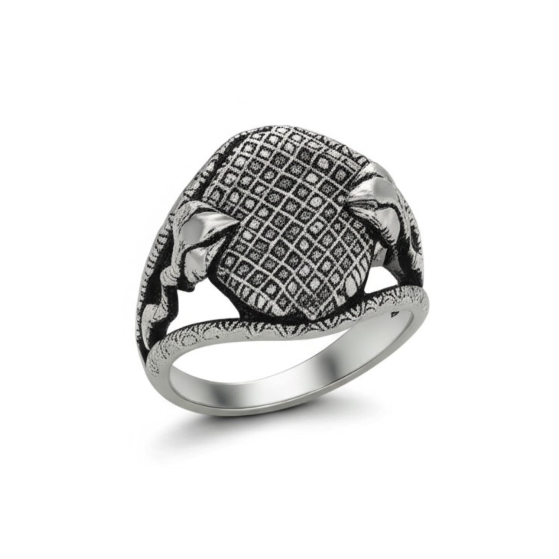 the men thing Royal Series - IRONCLUTCH RING - Pure Stainless Steel Men’s Steel-Plated Ring – Statement Luxury Jewelry (Size : -17-19-22-25-27)-picture-13
