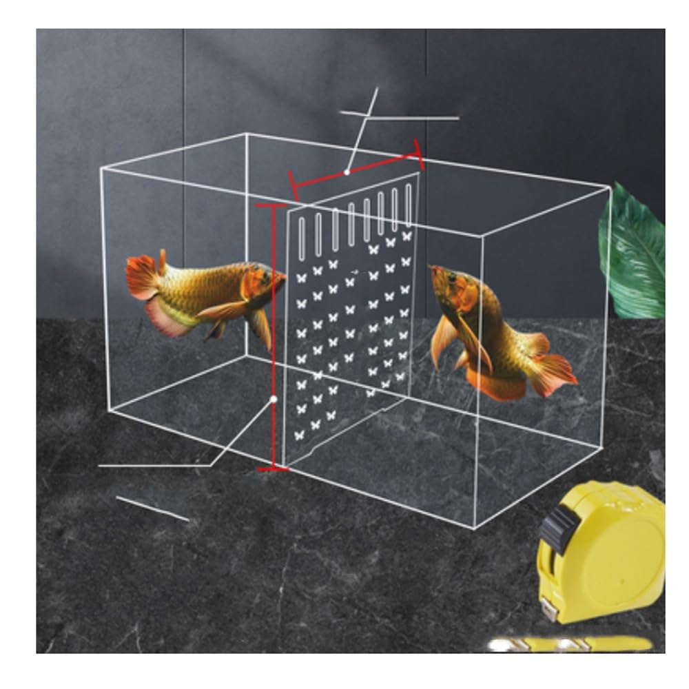 IBOWZ Akwarium Fish Tank Przegroda Płyta Izolacyjna Przegroda Akwarium Płyta Izolacyjna Fish Tank Panel Separator Przezroczysty Akryl Do Hodowli Mieszanej