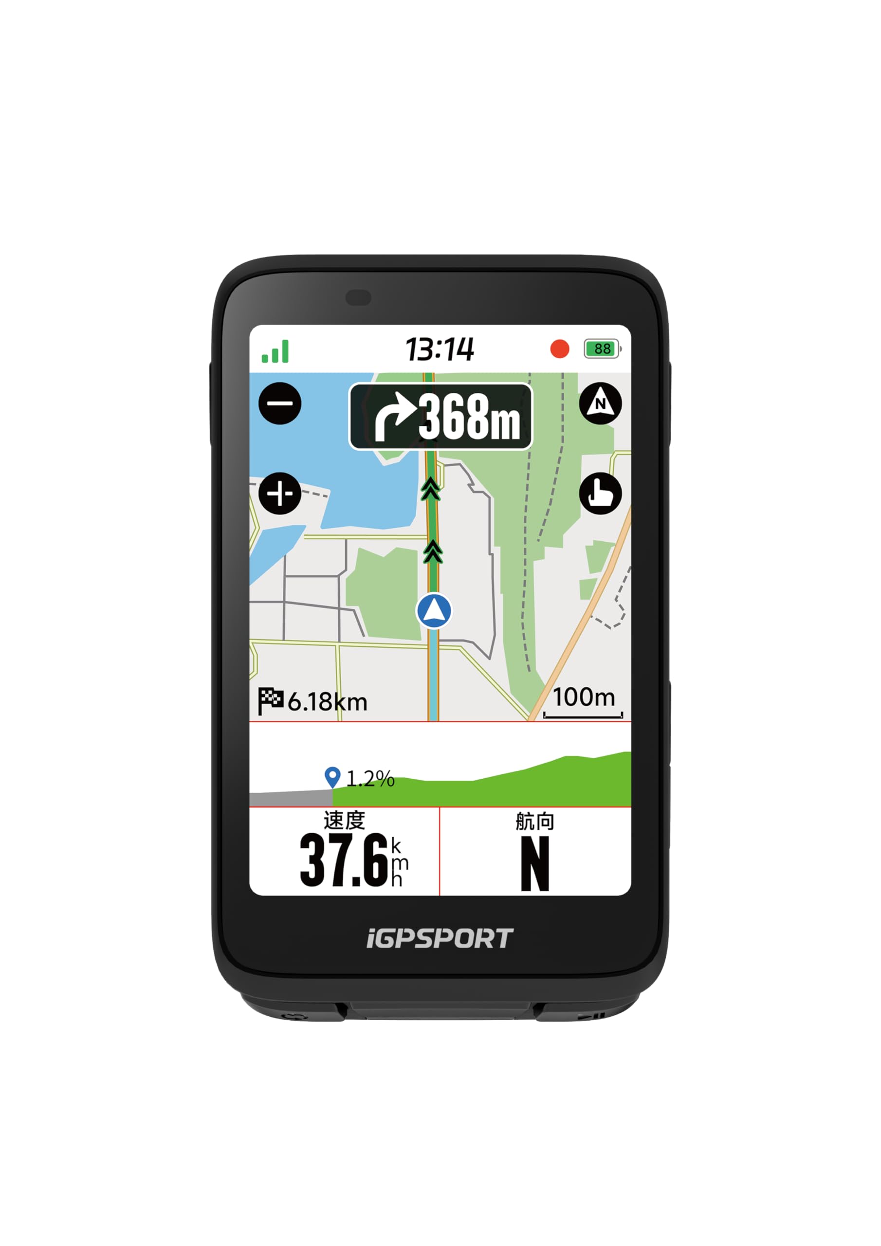 GPS - COMPTEUR IGPSPORT BiNavi COULEUR FULL TACTILE TRANSFLECTIF - CARTOGRAPHIE - ANT+ - BLE5 - AUTONOMIE 35H - MULTI FONCTIONS COMPATIBLE STRAVA ET KOMOOT - 6970817352347