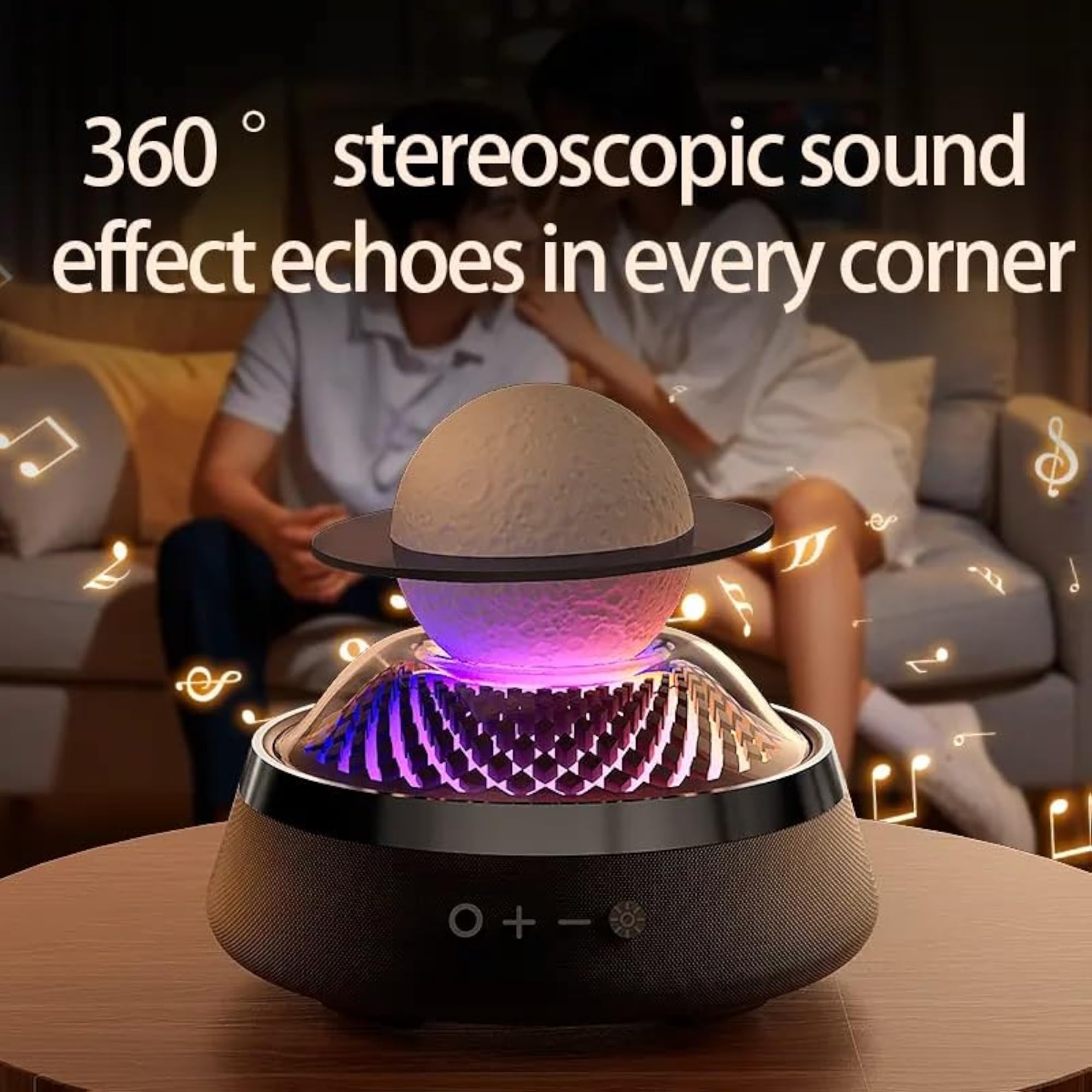 Levitating Moon Lamp Bluetooth Speaker & Essential Oil Diffuser
