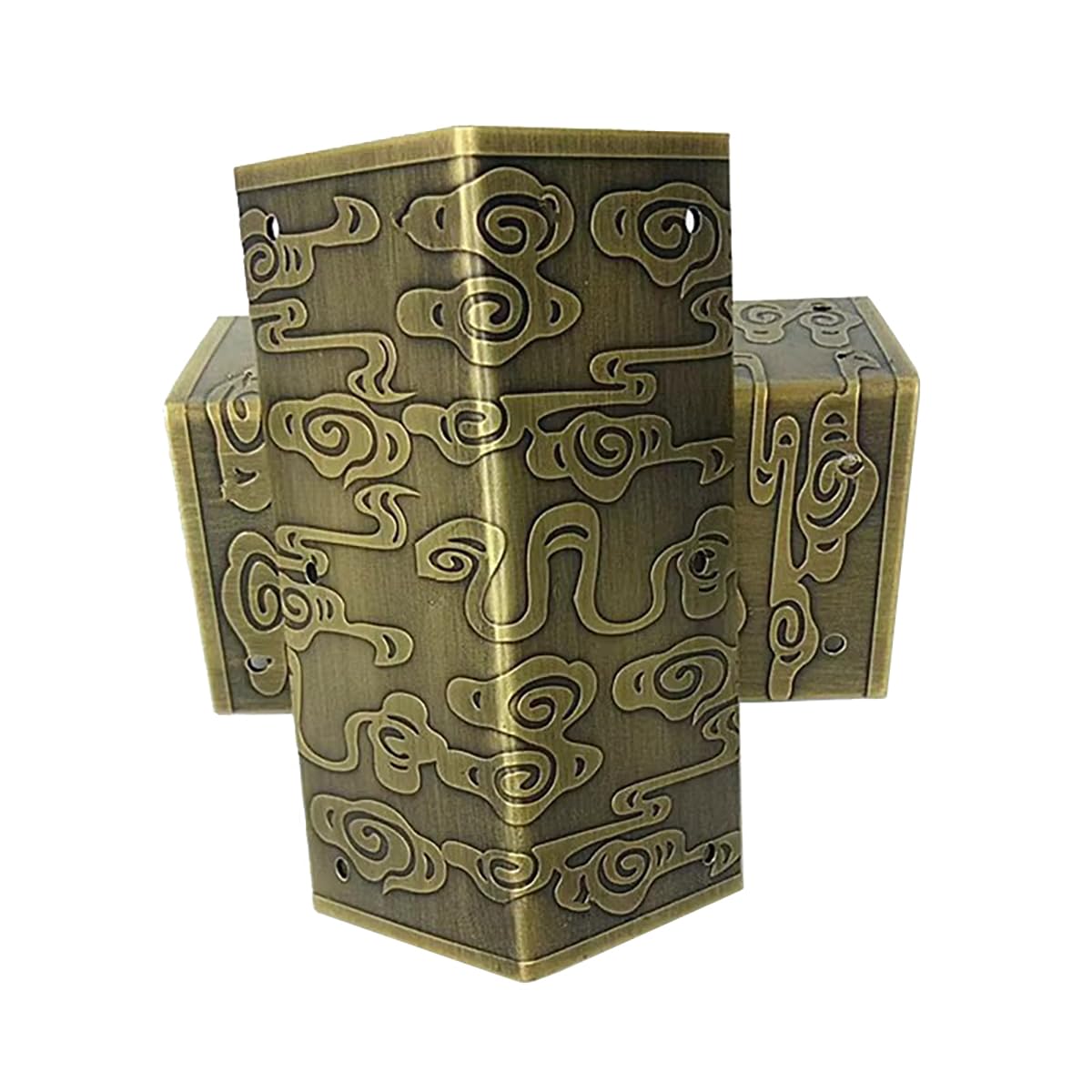 2Pcs Antique Solid Brass Corner Protectors 90° Angle Edge Vintage Protectors for Table Chair Cabinet Corner Guards