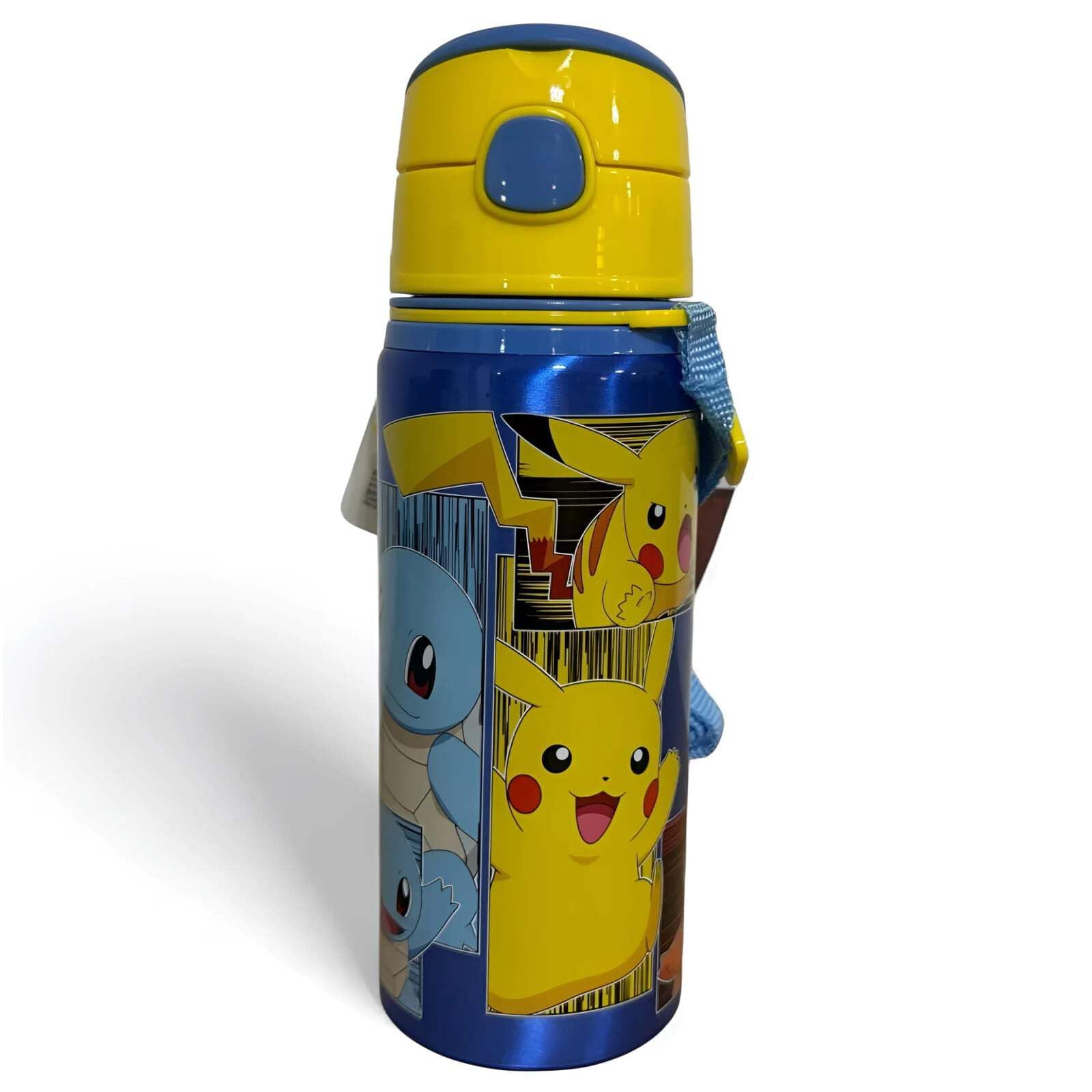 Kids Licensing Drinking Bottle Aluminium with Click Closure [600 ml], Pokémon