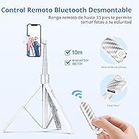 Vista 6 de ATUMTEK Trípode para selfie stick de 60 pulgadas, todo en uno, extensible con control remoto Bluetooth, rotación de 360° para iPhone y Android