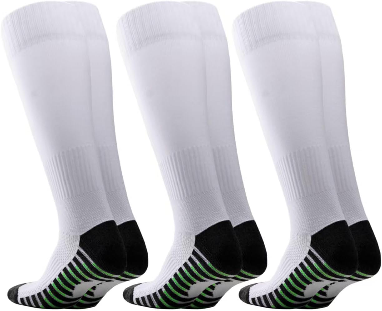 2/3 Pack Grip Soccer Softball Baseball Football Socks for Man Woman Youth Kids Girls Boy's Knee High Socks