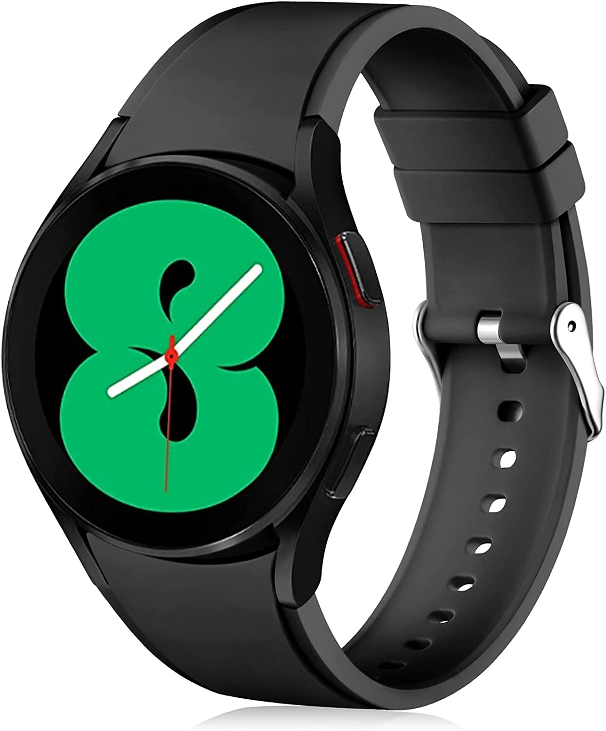 PEFKO PSS33 20MM Arc Edge No Gap Soft Silicone No Gap Watch Bands Compatible for Samsung Galaxy Watch 4 Classic 42mm 44mm 46mm Replacement Strap for Men/Women/Adult/Unisex (20MM, Black) (B0BLJ7L7PB) Amazon Price History, Amazon Price Tracker