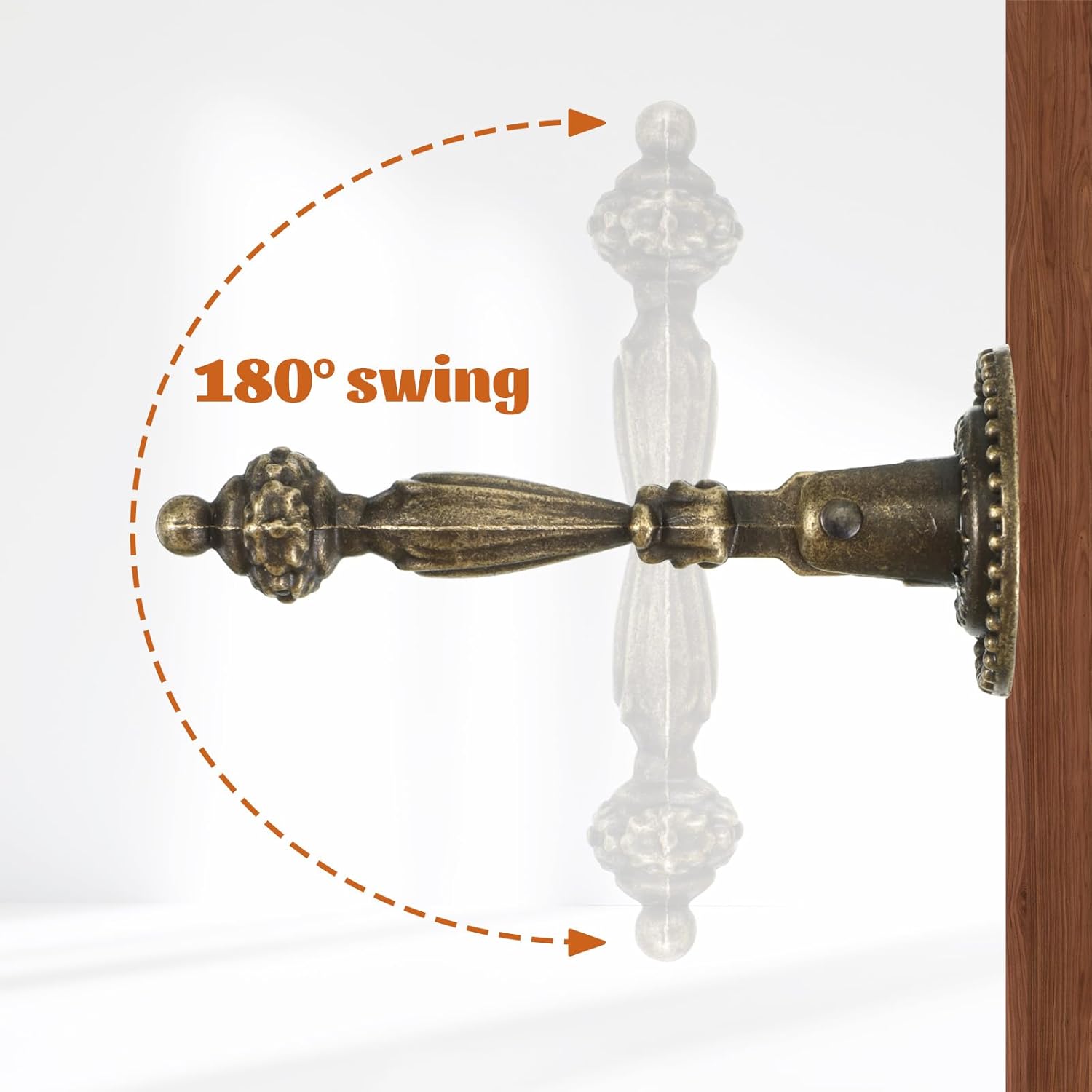 6PCS Antique Style Tear Drop Pulls, Zinc Alloy Cabinet Pull Handle Knobs Vintage Bronze Carved Decorative Pulls with Mounting Screws for Cabinet Dresser Wardrobe Furniture