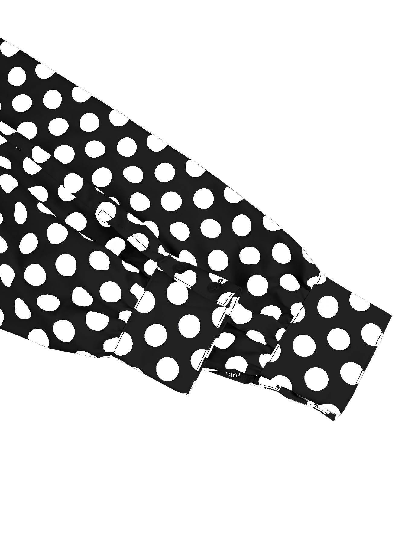 AOMEI Camicette casual da donna a pois con bottoni e fiocco sul davanti, collo a lupetto, maniche lunghe, camicie da lavoro e ufficio