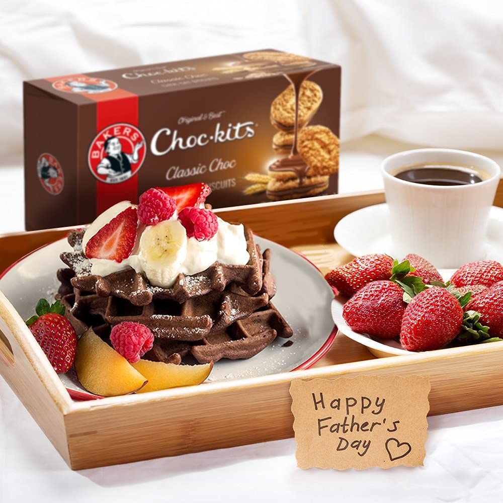 Baker's Choc-kits Crunchy Oat Biscuits/Cookie | Chocolate | Pack of 12 | Case | 32-40 Cookies per Box | Kosher | Halal | Real Chocolate | Finest Ingredients | 32oz | Imported from South Africa|