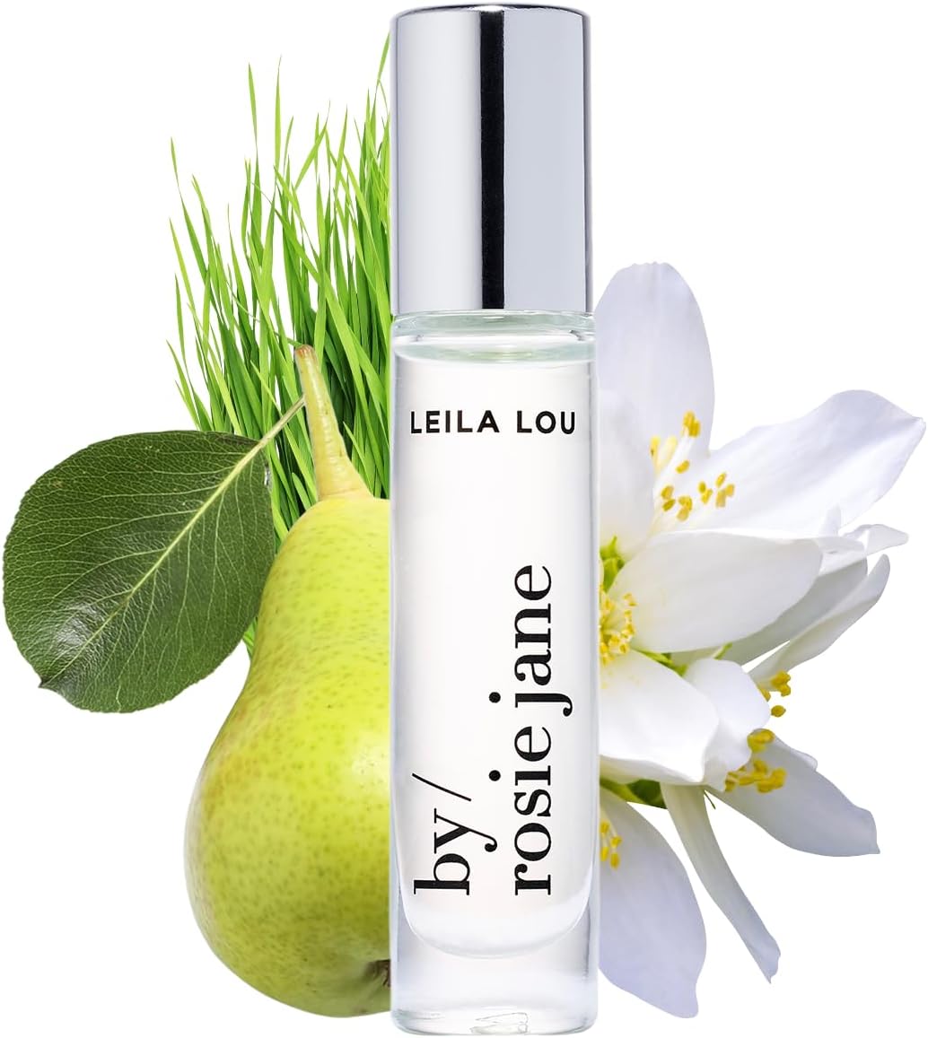 Perfume Oil (Leila Lou) - Travel Size Roll On Perfume with Notes of Juicy Pear, Sweet Jasmine & Tangerine Skin - Paraben, Sulfate & Phthalate Free (7ml)