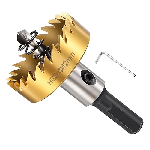 Miniatura 21 de METALLIXITY Kit de sierra perforadora de 0.689 in (11/16 pulgadas), cortador de agujeros de acero de alta velocidad M35 con broca central, llave