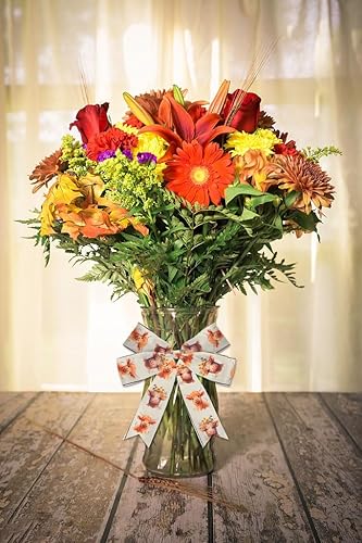 Miniatura 4 de ALIBBON 2 rollos de cintas de arpillera de otoño de 2.5 pulgadas x 5 yardas, cintas de arpillera de Acción de Gracias, cintas de vaca, cintas de