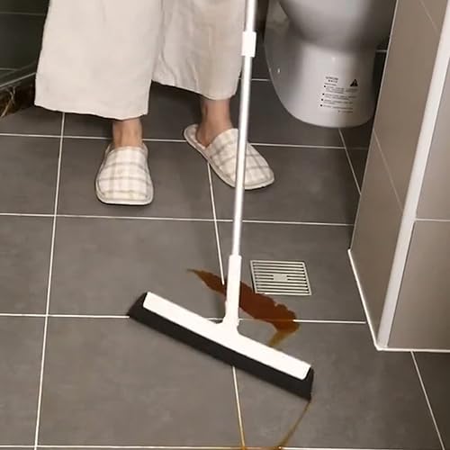 Miniatura 8 de Limpiaparabrisas, escoba escoba, limpiaparabrisas de baño de silicona de plástico, escoba de mano para el hogar y la cocina, mango de acero