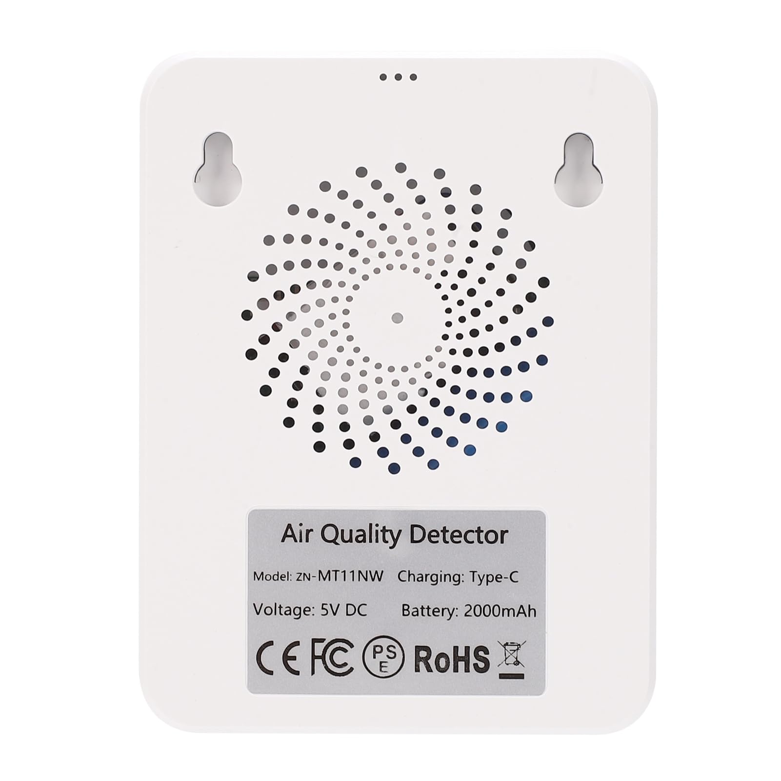 Monitor de Calidad del Aire 5 en 1, Medidor de CO2 Interior WiFi para el Hogar, Oficina, Aula, Pantalla LCD, Detector TVOC HCHO para Smart (MT11NW Blanco, Sensor infrarrojo WiFi)