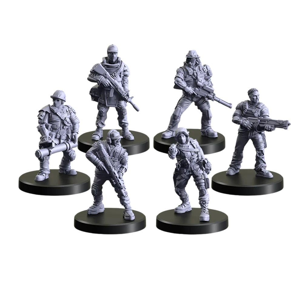 Monster Fight Club, Combat Zone Miniatures: 6th Street Starter Gang, Grey, 1.2 cubic inches - Image 2