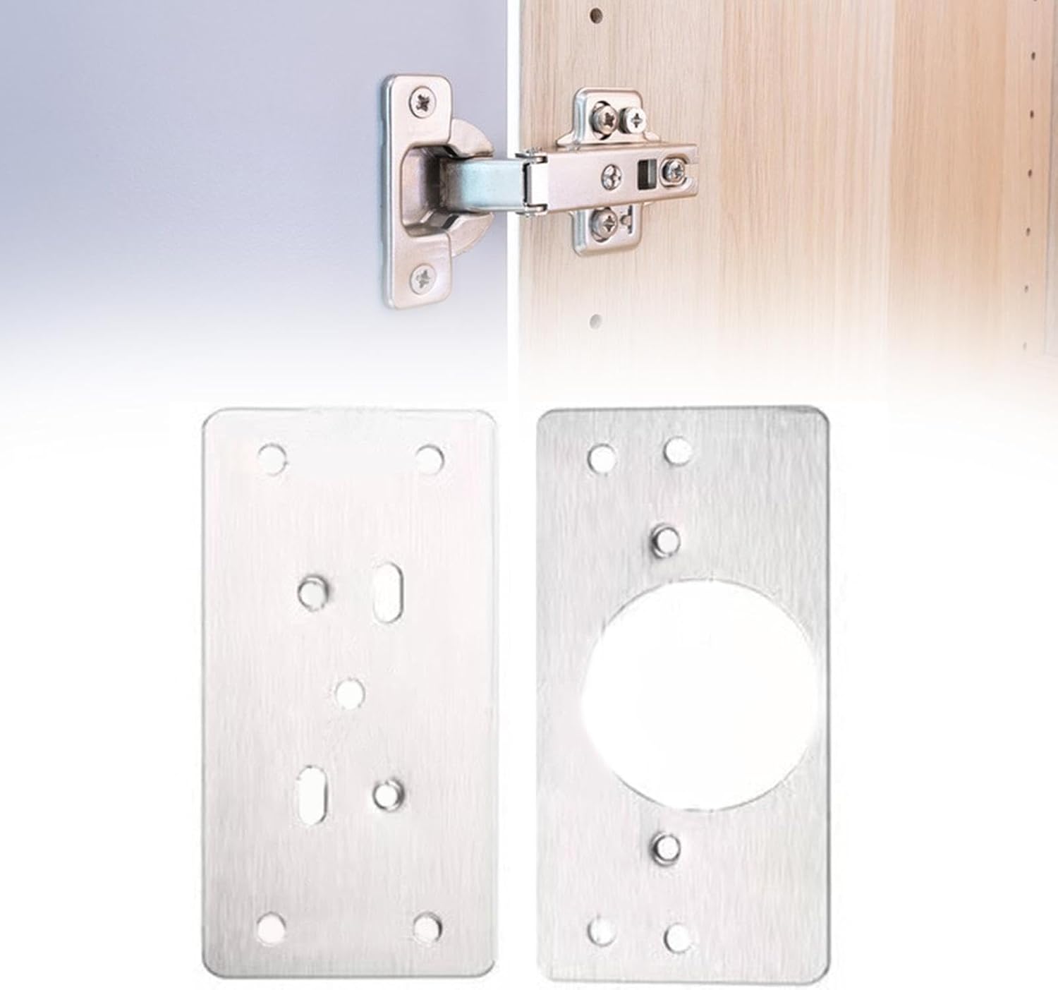 2Pcs Hinge Repair Kit Plates Home Bedroom Cabinet Hinge Fixing Plate BracketHome & Garden|Home Improvement|Building & Hardware|Cabinets & Cabinet Hardware|Cabinet Hinges