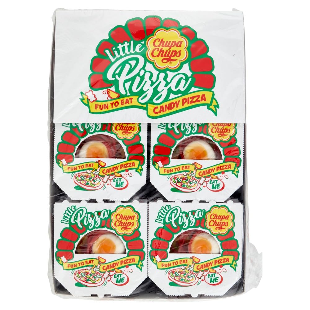 Chupa Chups Little Pizza, Caramelle Gommose, Gusti Assortiti, Confezione da 30 Mini Pizze, Ottime come Idea Regalo e per Compleanni