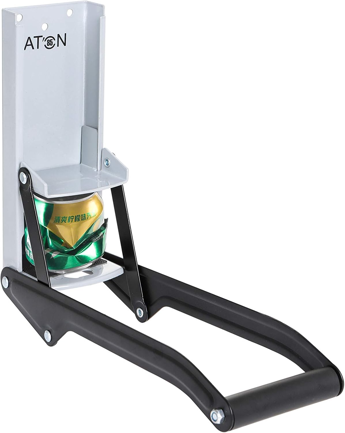 PEKET Metal 16 OZ. Can Crusher/Smasher with Bottle Opener, Heavy Duty Wall Mounted for Aluminium Seltzer, Soda, Beers cans/Recycling Tool