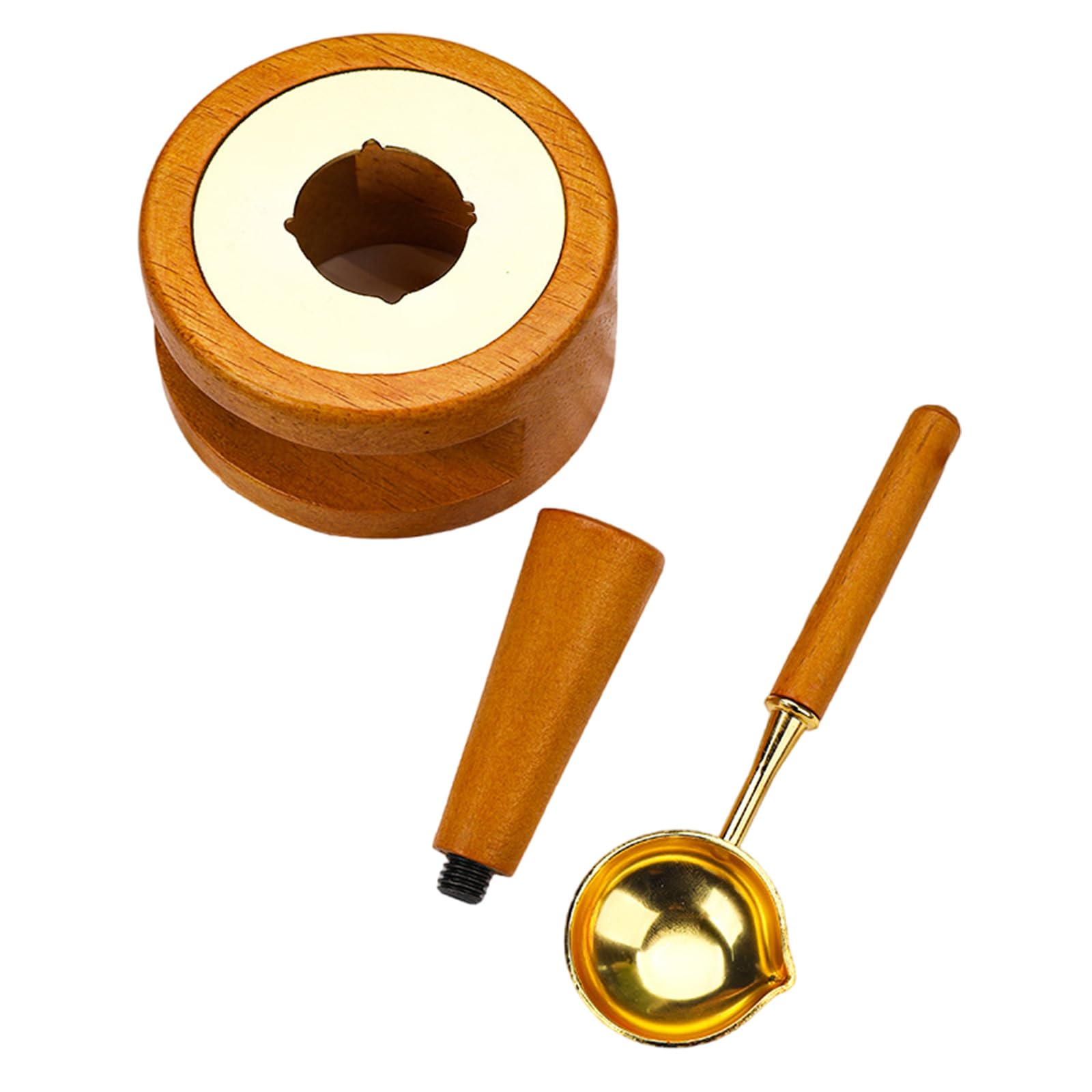 Xjdzineq 3 Pcs Waxed Stamp Seal Kits Melt Stove Pots Furnaces Tool Waxed Seal Kits Melting Spoon for Envelope