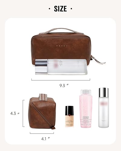 Miniatura 149 de EACHY - Bolsa de maquillaje de viaje, bolsa de cosméticos de gran capacidad para mujeres, portátil, impermeable, bolsa de aseo plana abierta