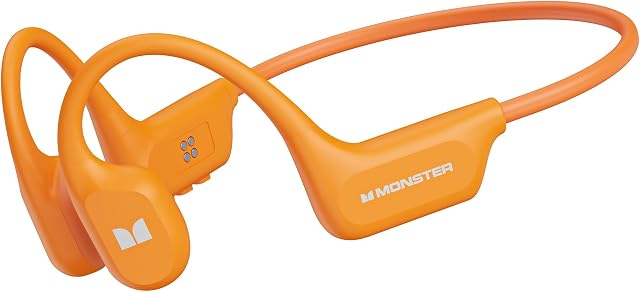 Monster Ouvrir l'oreille BC300 Casques sport, casques de conduction os sans fil Bluetooth 6.0, IPX8 Imperméable, 32GB Mémoire intégrée, 10-Hour Vie de batterie pour la course, le cyclisme, les sports de plein air